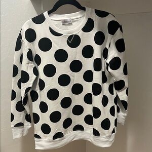 RED Valentino Monochrome Polka Dot Top